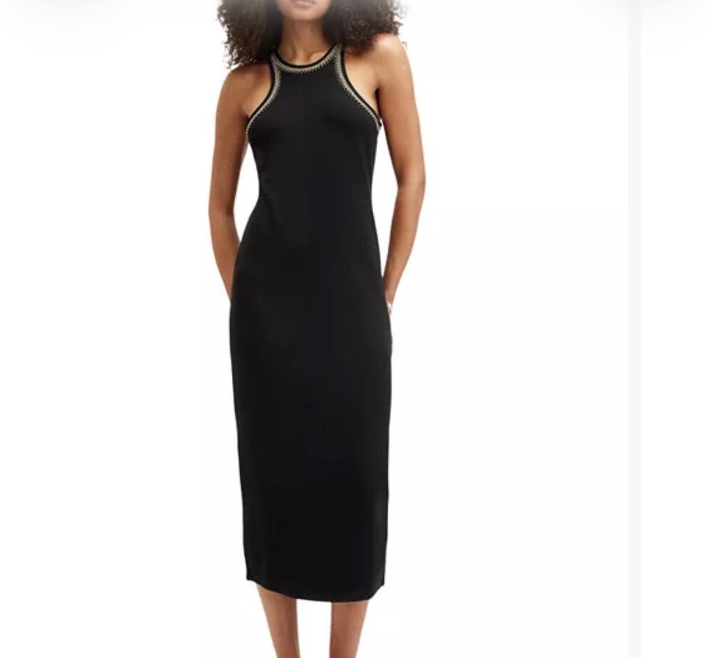 AllSaints Cassidy Racerback Dress in Black Size 2 NWOT